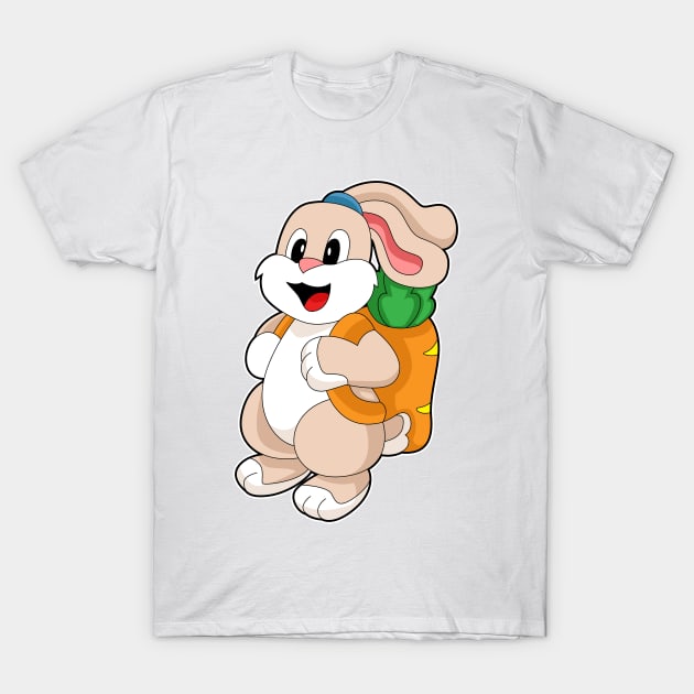 Rabbit Carrot Backpack T-Shirt by Markus Schnabel